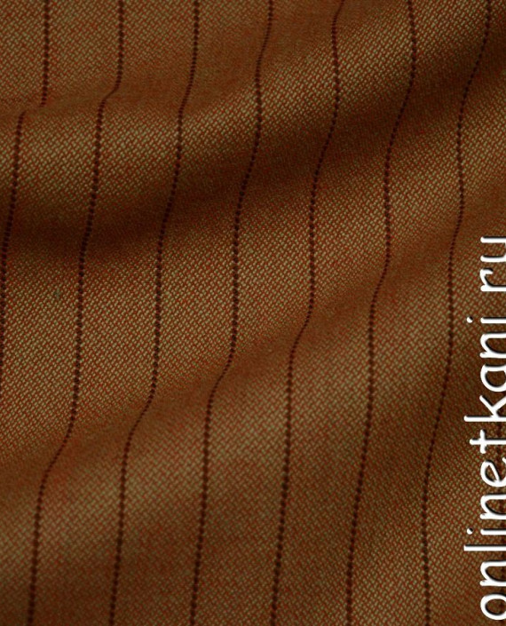 Ткань Костюмная 533 цвет коричневый в полоску картинка