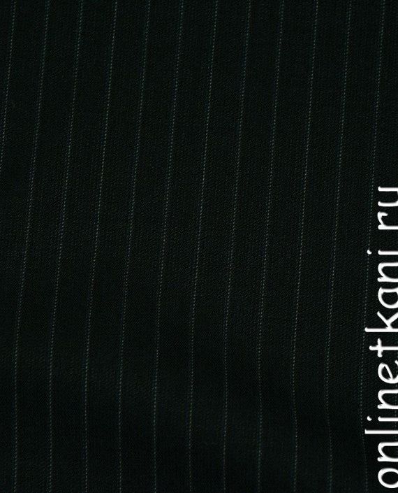 Ткань Костюмная 560 цвет черный в полоску картинка 1