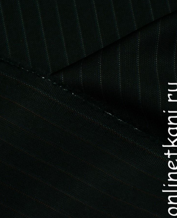 Ткань Костюмная 560 цвет черный в полоску картинка