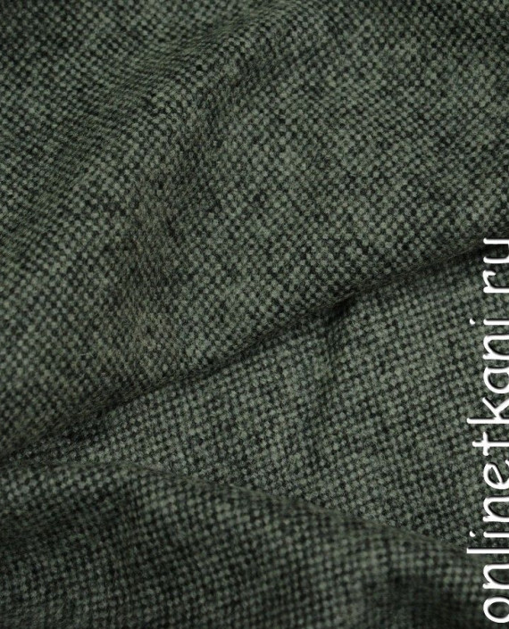 Ткань Шерсть Пальтовая 581 цвет зеленый картинка