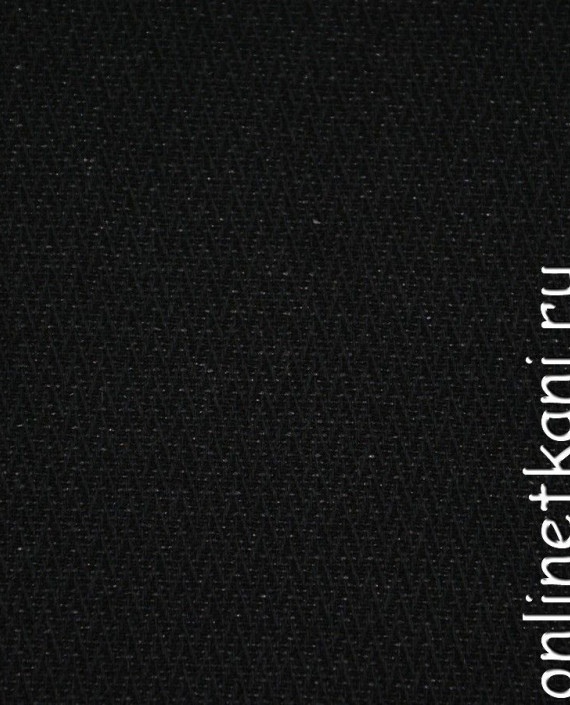 Ткань Шерсть Костюмная 641 цвет черный картинка
