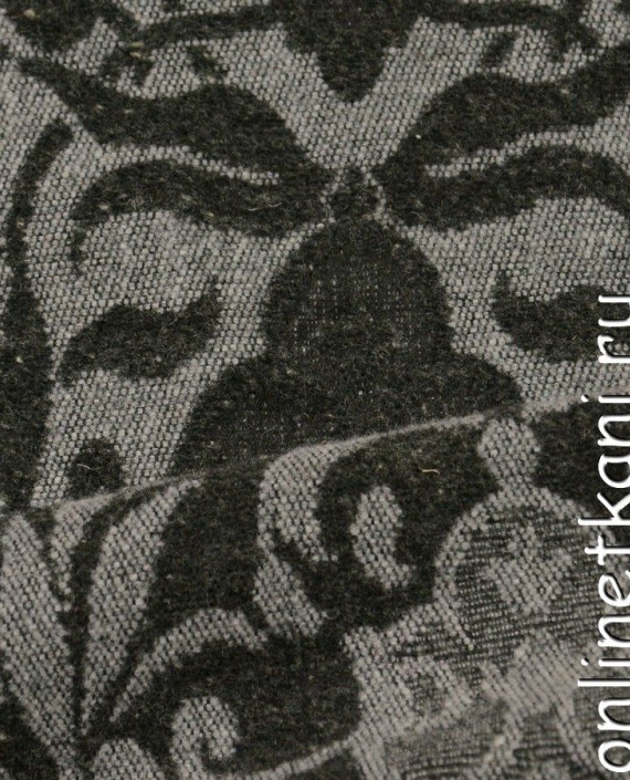 Ткань Шерсть Пальтовая 669 цвет серый абстрактный картинка 1