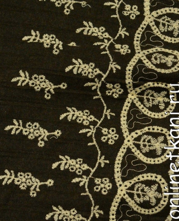 Ткань Шерсть Костюмная 679 цвет коричневый абстрактный картинка