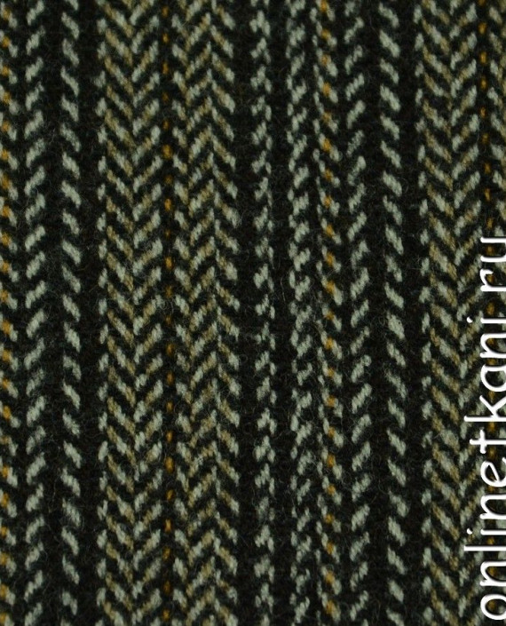 Ткань Шерсть Костюмная 681 цвет черный геометрический картинка
