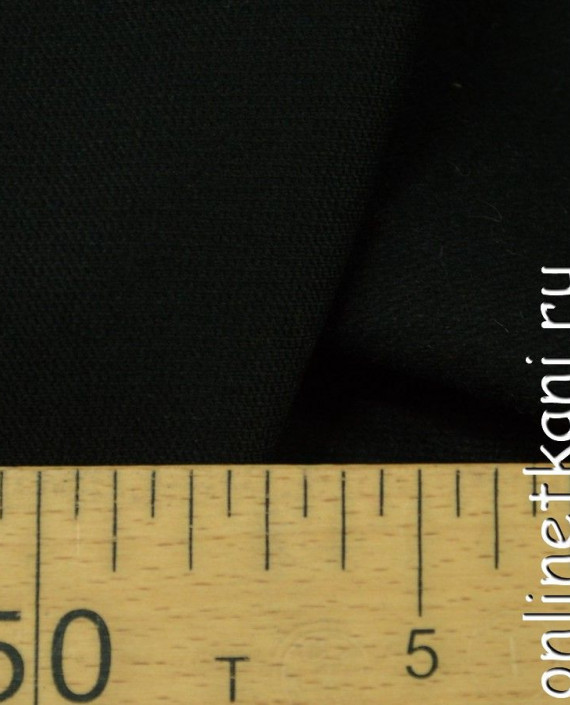 Ткань черная шерсть пальтовая  картинка 1