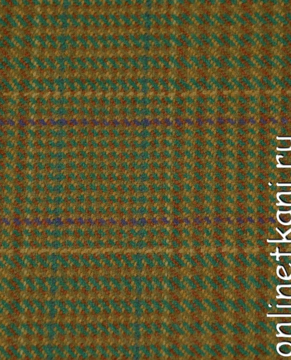 Ткань Шерсть Костюмная 687 цвет разноцветный в клетку картинка 1