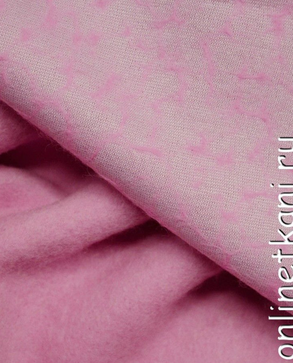 Ткань Шерсть Пальтовая 695 цвет розовый картинка 1