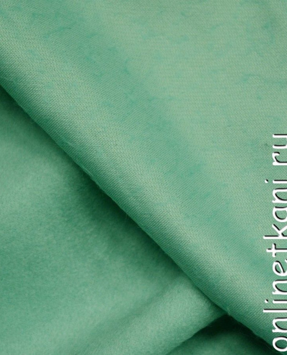 Ткань Шерсть Пальтовая 696 цвет зеленый картинка 1
