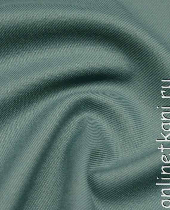 Ткань Шерсть Костюмная 718 цвет зеленый картинка 2