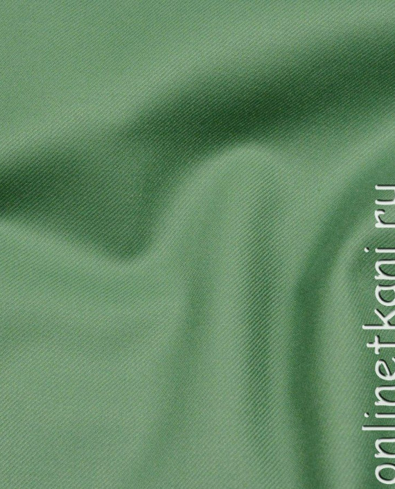 Ткань Шерсть Костюмная 721 цвет зеленый картинка