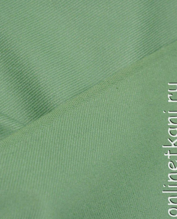 Ткань Шерсть Костюмная 721 цвет зеленый картинка 2