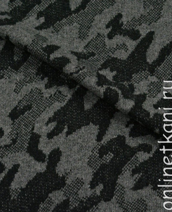 Ткань Шерсть Пальтовая 781 цвет серый абстрактный картинка