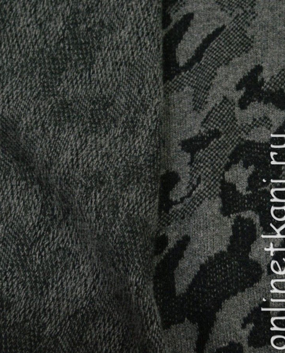 Ткань Шерсть Пальтовая 781 цвет серый абстрактный картинка 2