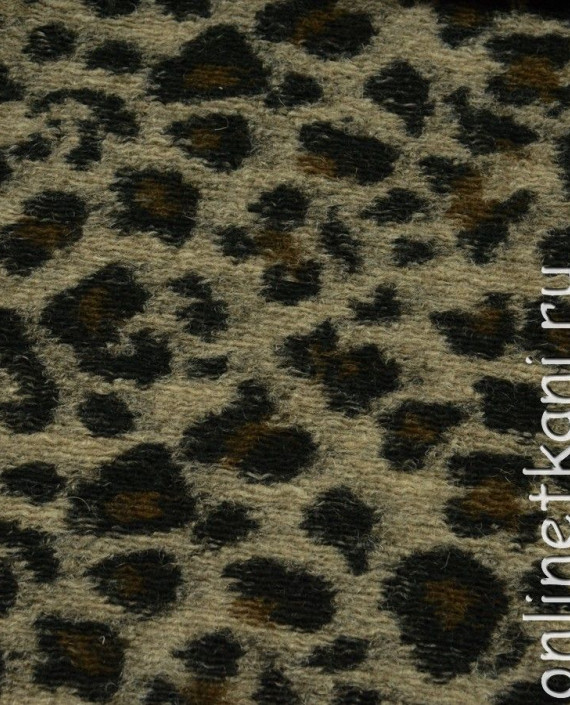 Ткань Шерсть Пальтовая 808 цвет бежевый леопардовый картинка