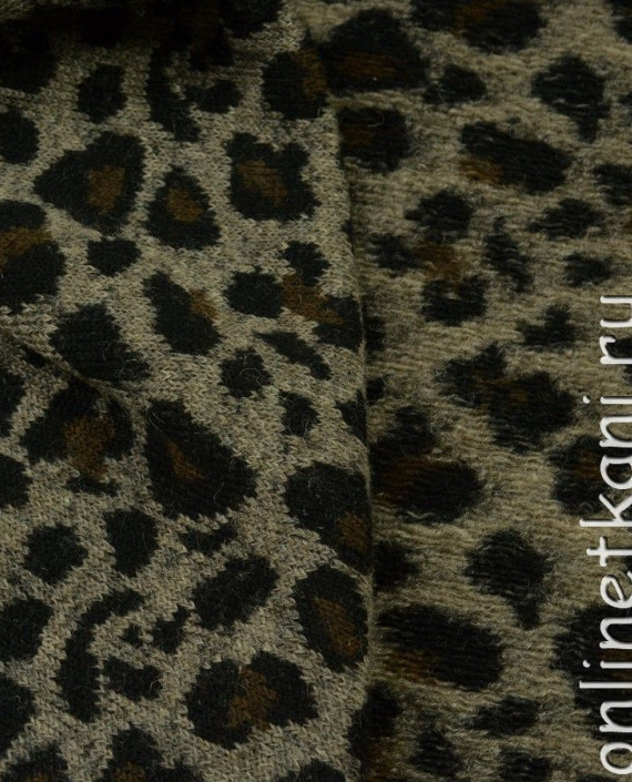 Ткань Шерсть Пальтовая 808 цвет бежевый леопардовый картинка 2