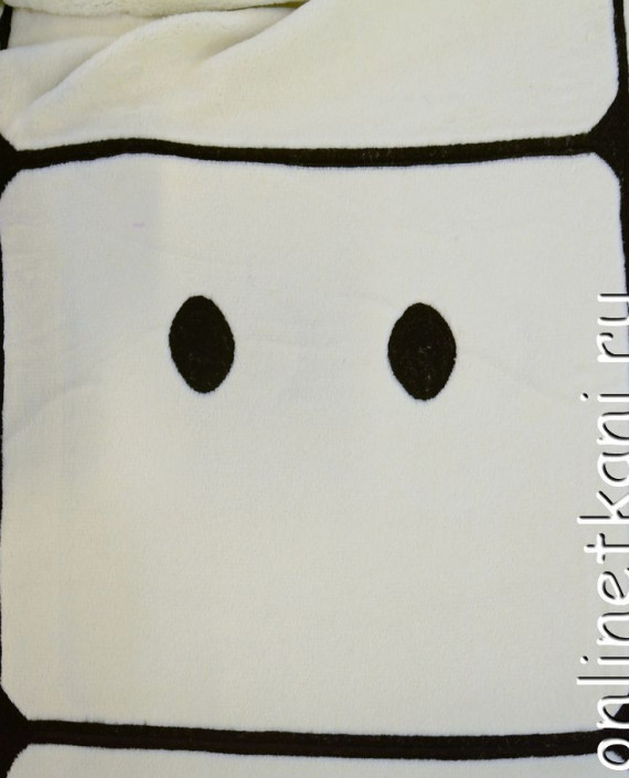 Ткань Шерсть Пальтовая Купон 811 цвет белый геометрический картинка