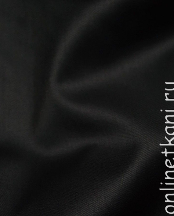Ткань Шерсть Костюмная 843 цвет черный картинка 2