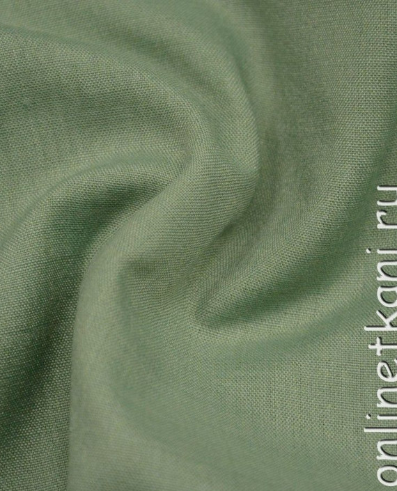 Ткань Шерсть Костюмная 875 цвет зеленый картинка 1