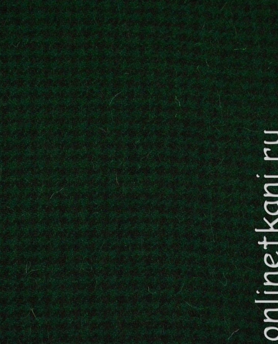 Ткань Шерсть Костюмная 898 цвет зеленый в клетку картинка