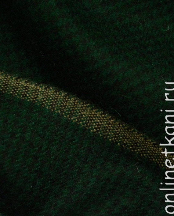 Ткань Шерсть Костюмная 898 цвет зеленый в клетку картинка 1