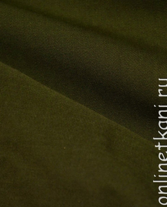 Ткань Шерсть Костюмная 905 цвет зеленый картинка 1