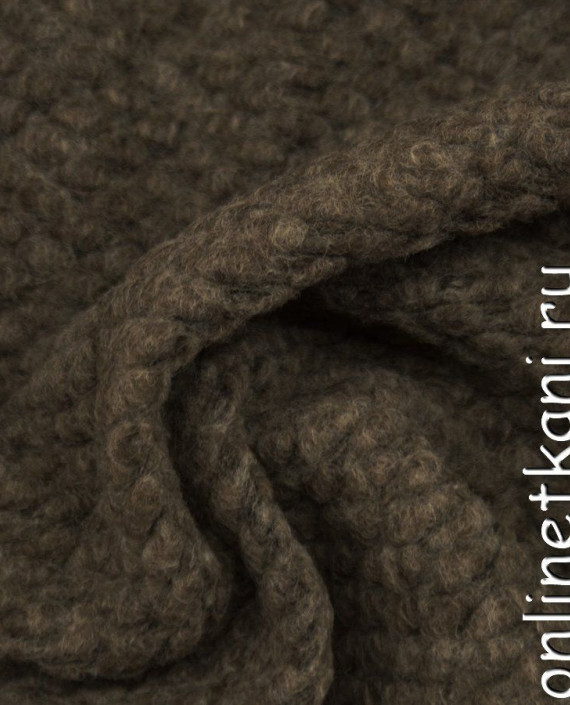 Ткань Шерсть Пальтовая 1244 цвет коричневый крупа картинка