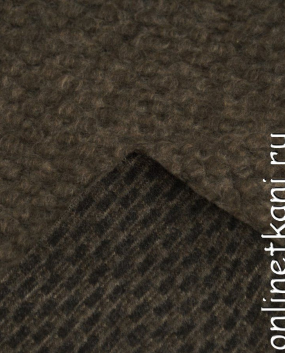 Ткань Шерсть Пальтовая 1244 цвет коричневый крупа картинка 2