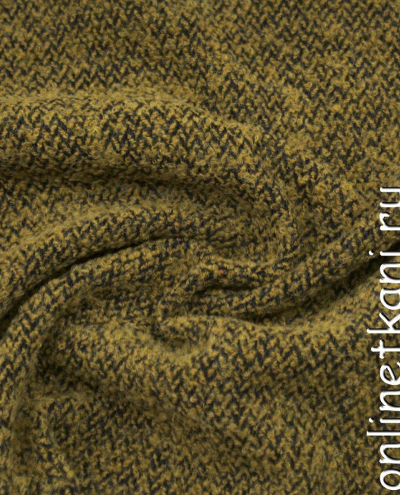 Ткань Шерсть Пальтовая 1248 цвет желтый меланж картинка