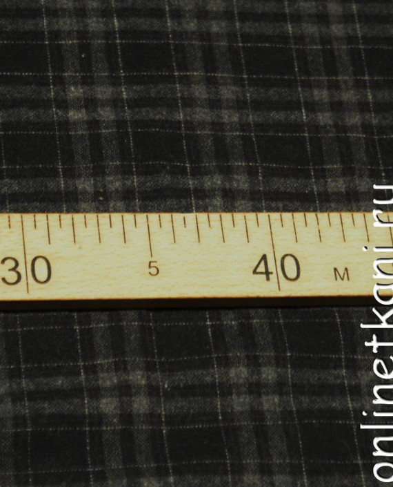 Ткань Шерсть Костюмно-пальтовая 1268 цвет серый в клетку картинка 2
