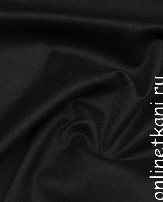 Ткань Шерсть Костюмно-пальтовая 1294 цвет черный картинка