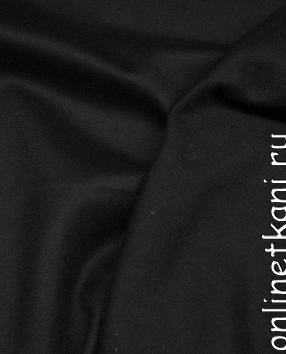 Ткань Шерсть Костюмно-пальтовая 1294 цвет черный картинка 1