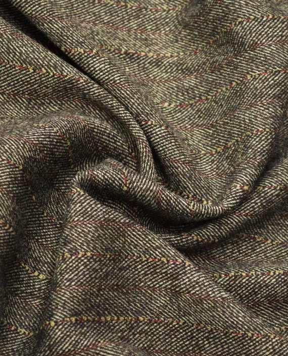Ткань Шерсть Костюмная 1376 цвет коричневый меланж картинка