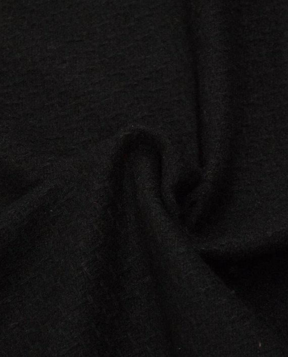 Ткань Шерсть Пальтовая 1378 цвет черный картинка