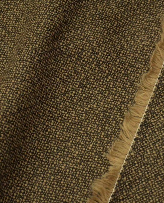 Ткань Шерсть Костюмная 1395 цвет коричневый крупа картинка 1