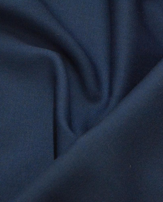 Ткань Шерсть Костюмная 1465 цвет синий картинка 2