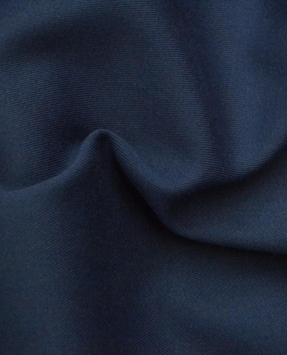 Ткань Шерсть Костюмная 1465 цвет синий картинка 1