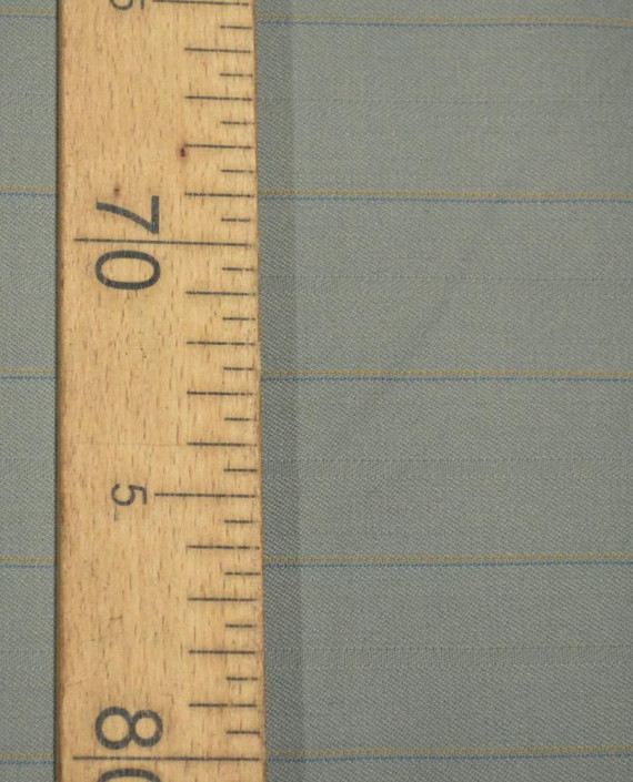 Ткань Шерсть Костюмная 1477 цвет серый в полоску картинка 2