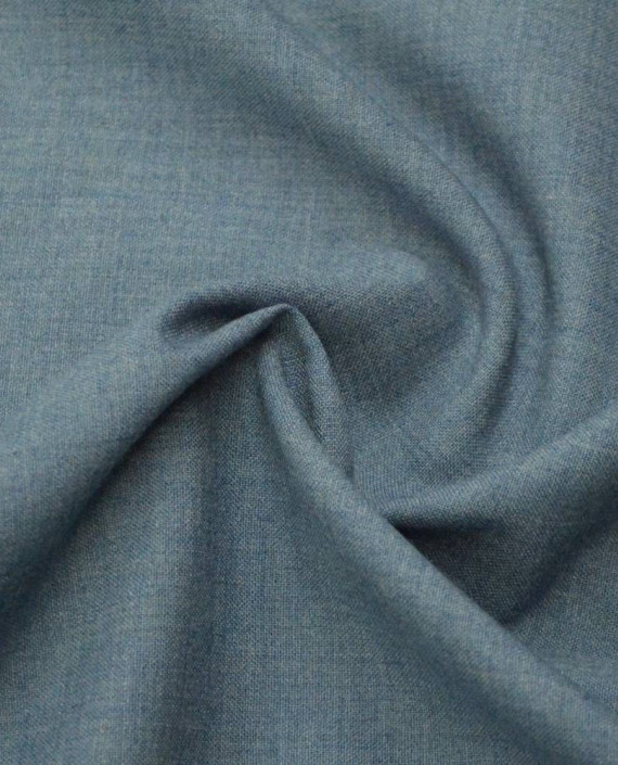Ткань Шерсть Костюмная 1528 цвет голубой картинка