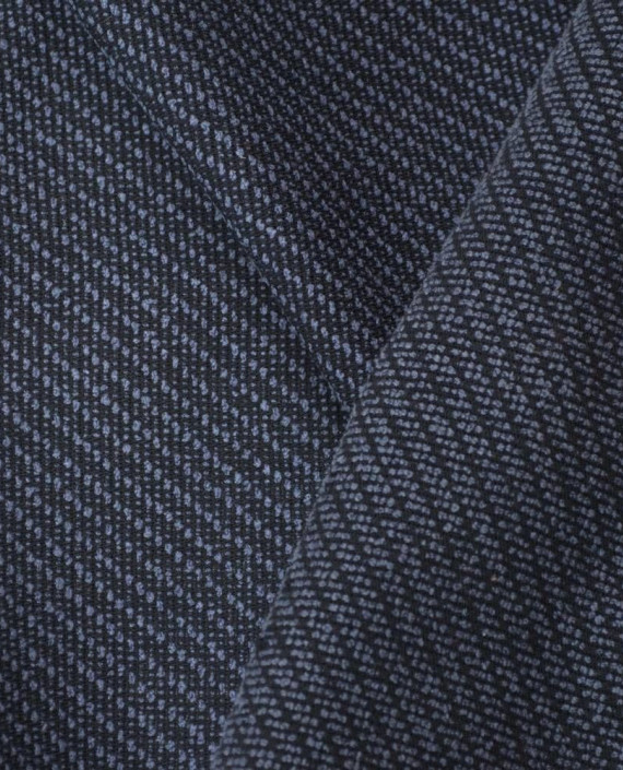 Ткань Шерсть Костюмно-пальтовая 1603 цвет синий в полоску картинка 1