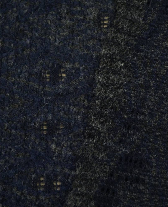 Ткань Шерсть Пальтовая 1640 цвет синий крупа картинка 2
