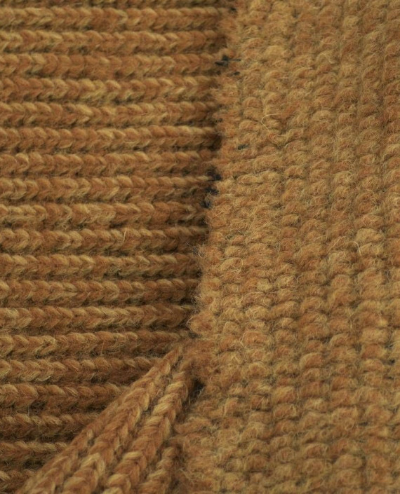 Ткань Шерсть Пальтовая 1641 цвет бежевый в полоску картинка 2