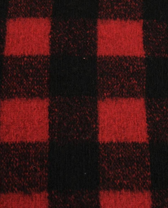 Ткань Шерсть Пальтовая 1643 цвет черный в клетку картинка