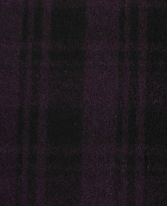 Ткань Шерсть Пальтовая 1644 цвет фиолетовый в клетку картинка