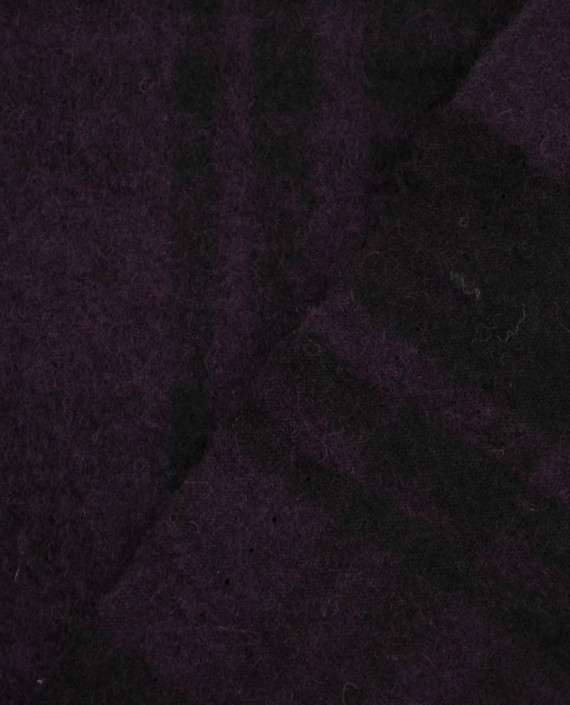 Ткань Шерсть Пальтовая 1644 цвет фиолетовый в клетку картинка 1