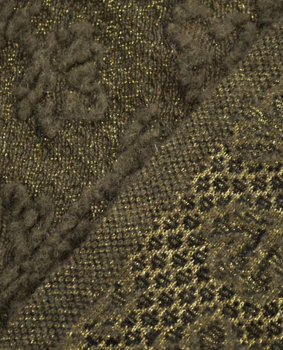 Ткань Шерсть Пальтовая 1646 цвет бежевый цветочный картинка 1