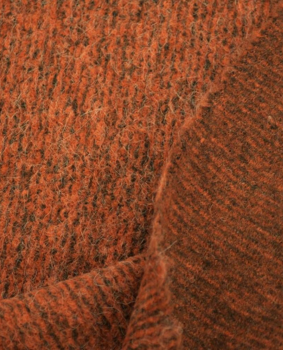 Ткань Шерсть Пальтовая 1652 цвет оранжевый картинка 2