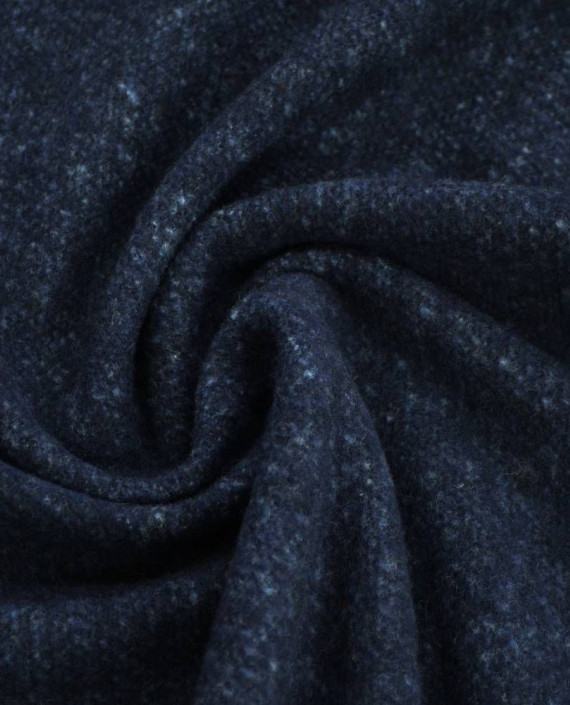 Ткань Шерсть Пальтовая 1654 цвет синий меланж картинка