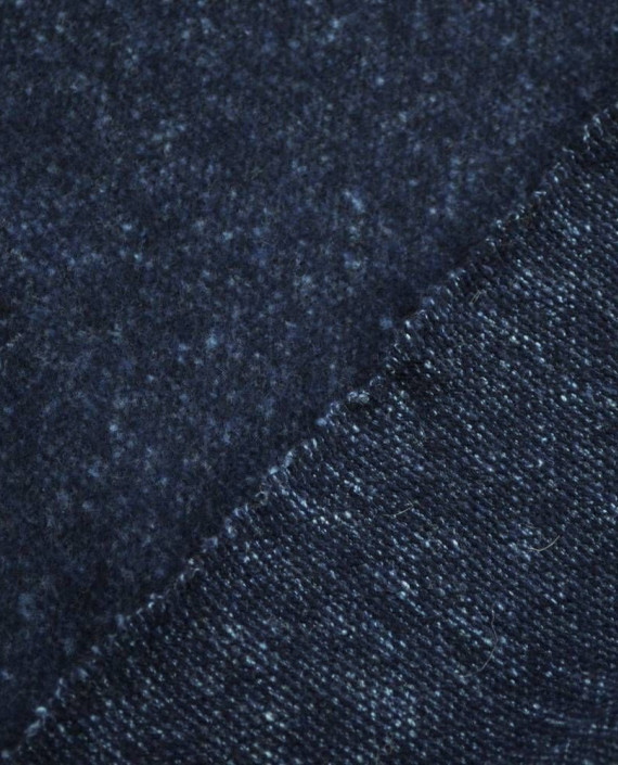 Ткань Шерсть Пальтовая 1654 цвет синий меланж картинка 1