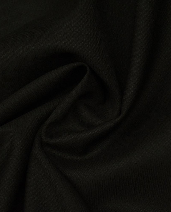 Ткань Шерсть Костюмная 1661 цвет черный картинка