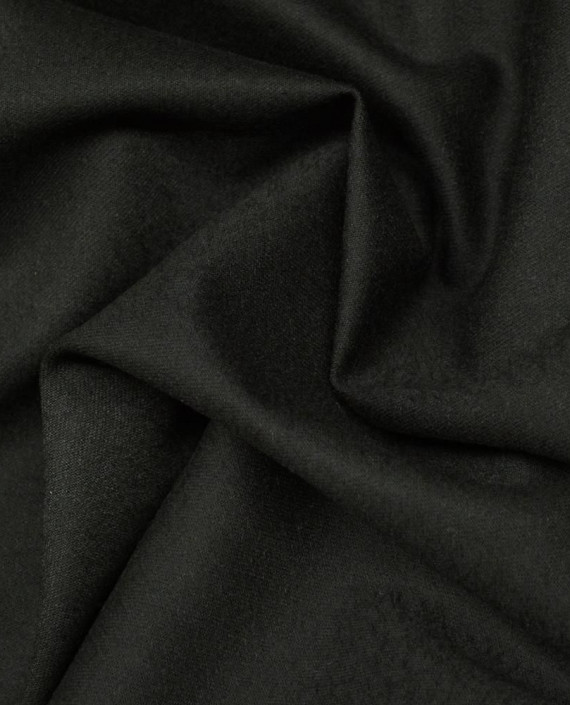 Ткань Шерсть Костюмная 1682 цвет черный картинка 2
